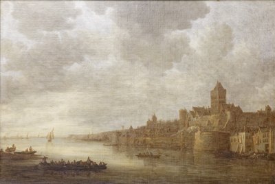 Uitzicht op de Nederlandse stad Nijmegen door Jan Josephsz van Goyen